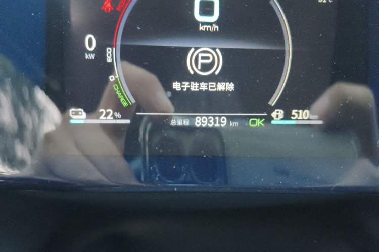 Used BYD Qin PLUS 2021 DM-i 55KM Flagship Model Odometer Close Up