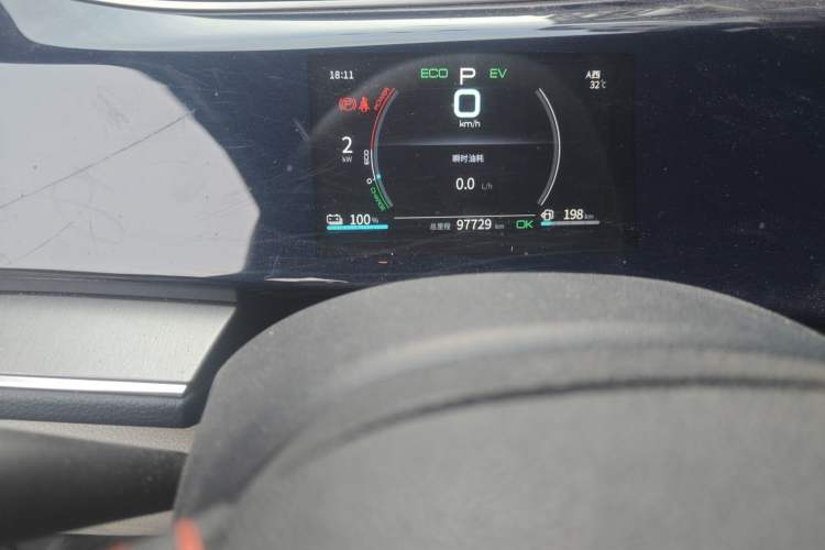 Used BYD Qin PLUS 2021 DM-i 55KM Flagship Model Odometer Close Up