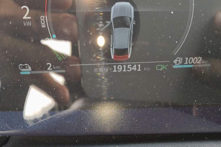 Used BYD Qin PLUS 2021 DM-i 120KM Flagship Model Odometer Close Up