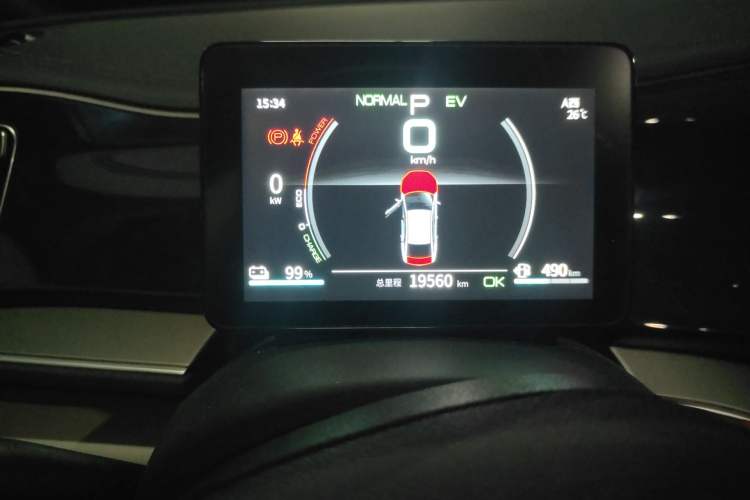 Used BYD Qin PLUS 2021 DM-i 55KM Flagship Model Odometer Close Up