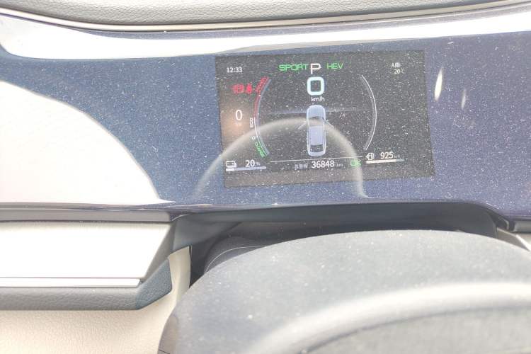 Used BYD Qin PLUS 2021 DM-i 55KM Flagship Model Odometer Close Up