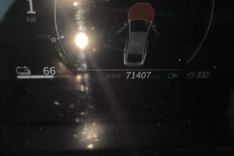 Used BYD Qin PLUS 2021 EV 500KM Premium Model Odometer Close Up