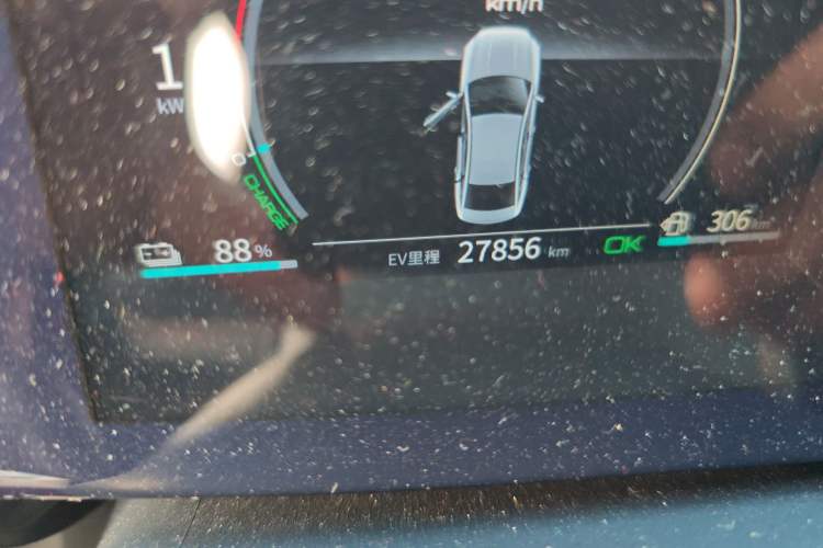 Used BYD Qin PLUS 2021 DM-i 120KM Prestige Model Odometer Close Up