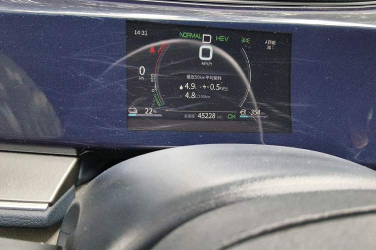 Used BYD Qin PLUS 2021 DM-i 55KM Flagship Model Odometer Close Up