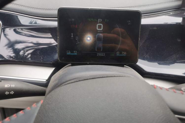 Used BYD Qin PLUS 2021 DM-i 55KM Flagship Model Odometer Close Up