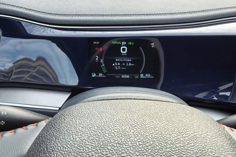 Used BYD Qin PLUS 2021 DM-i 55KM Flagship Model Odometer Close Up