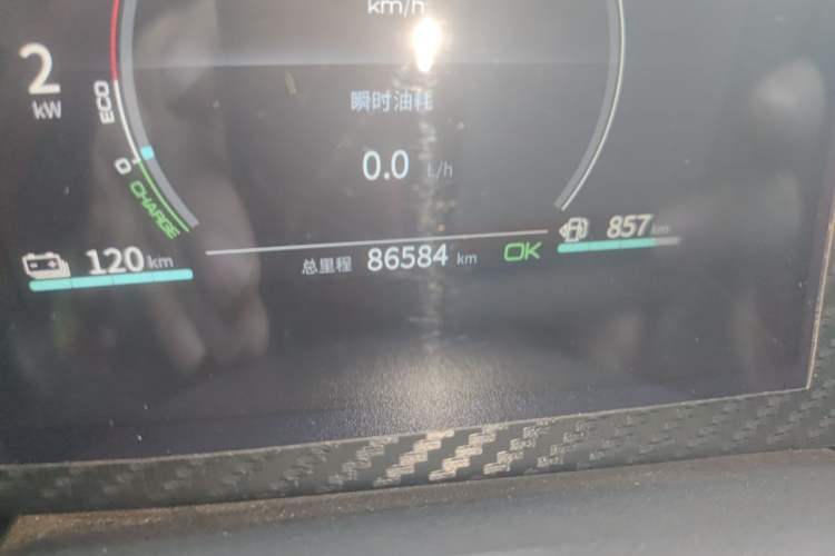 Used BYD Qin PLUS 2021 DM-i 120KM Prestige Model Odometer Close Up