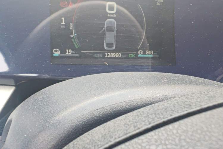 Used BYD Qin PLUS 2021 DM-i 55KM Flagship Model Odometer Close Up