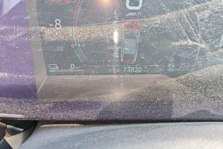 Used BYD Qin PLUS 2021 DM-i 55KM Flagship Model Odometer Close Up