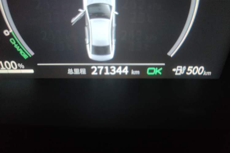 Used BYD Qin PLUS 2021 EV 500KM Luxury Model Odometer Close Up