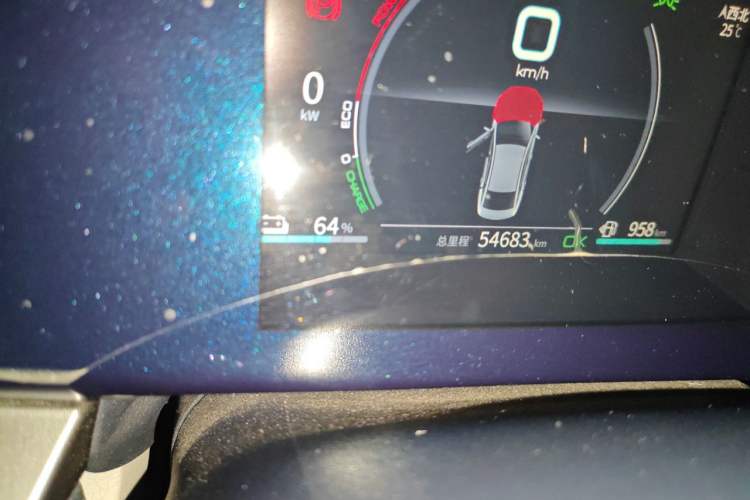 Used BYD Qin PLUS 2021 DM-i 120KM Prestige Model Odometer Close Up