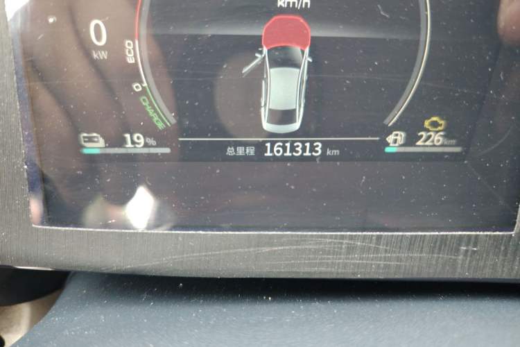 Used BYD Qin PLUS 2021 DM-i 55KM Flagship Model Odometer Close Up