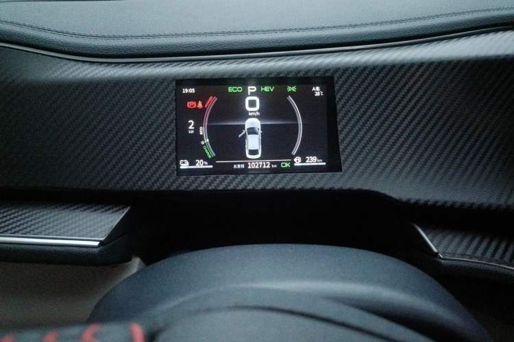 Used BYD Qin PLUS 2021 DM-i 55KM Flagship Model Odometer Close Up