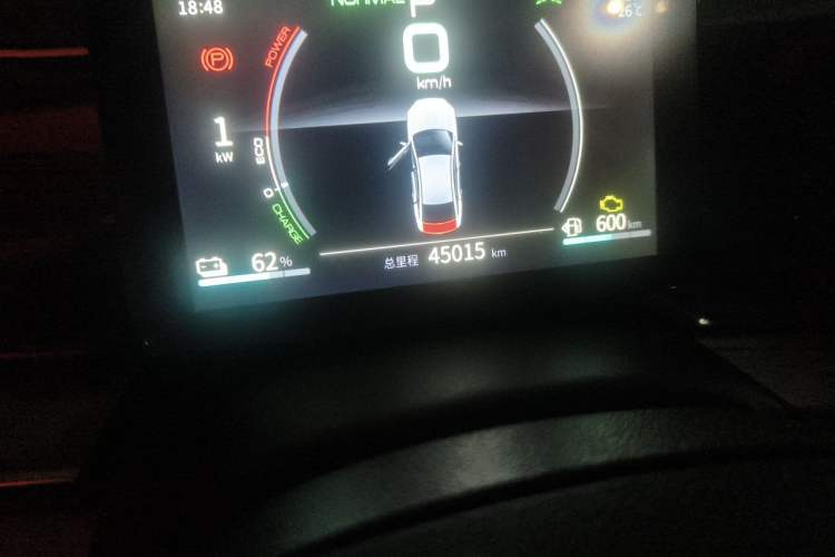 Used BYD Qin PLUS 2021 DM-i 55KM Flagship Model Odometer Close Up