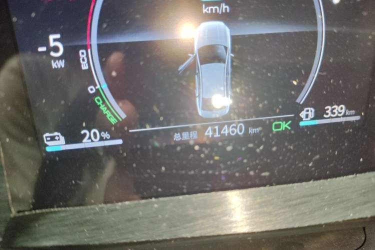 Used BYD Qin PLUS 2021 DM-i 55KM Prestige Model Odometer Close Up