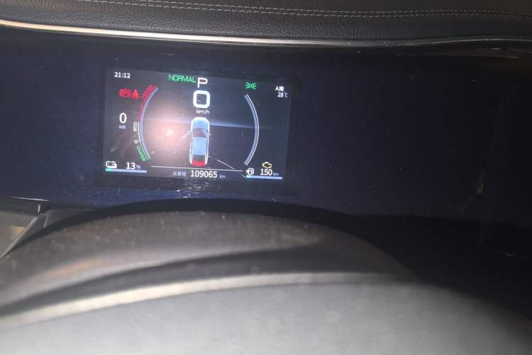 Used BYD Qin PLUS 2021 DM-i 55KM Flagship Model Odometer Close Up
