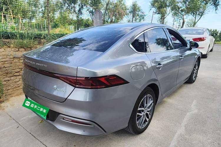 Used BYD Qin PLUS 2021 EV 500KM Luxury Model Rear Right 45 Deg