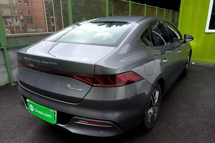 Used BYD Qin PLUS 2021 EV 500KM Luxury Model Rear Right 45 Deg