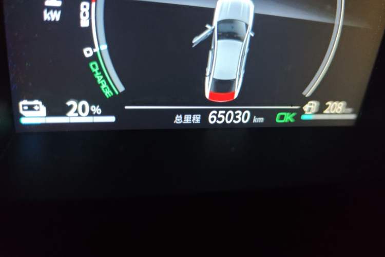 Used BYD Qin PLUS 2021 DM-i 55KM Flagship Model Odometer Close Up