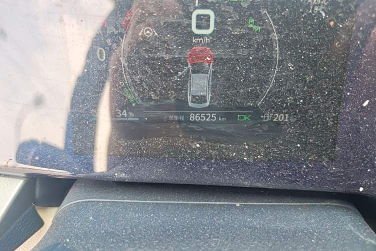 Used BYD Qin PLUS 2021 EV 600KM Flagship Model Odometer Close Up