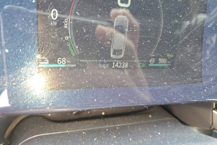 Used BYD Qin PLUS 2021 DM-i 55KM Flagship Model Odometer Close Up