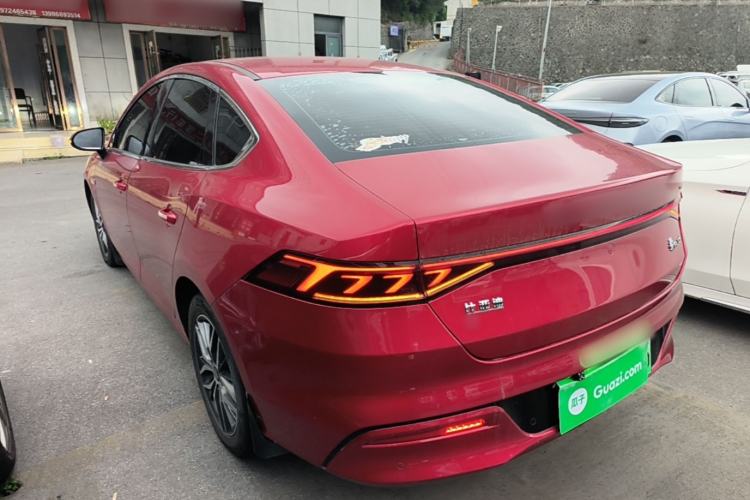 Used BYD Qin PLUS 2021 EV 500KM Luxury Model Rear Left 45 Deg