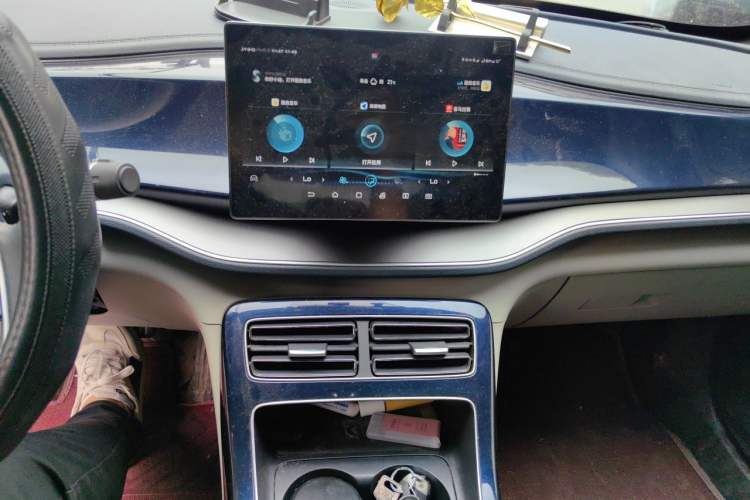 Used BYD Qin PLUS 2021 EV 500KM Luxury Model Audio And AC Panel