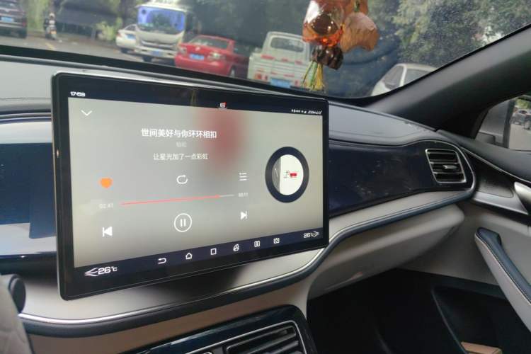 Used BYD Qin PLUS 2021 DM-i 55KM Flagship Model Audio And AC Panel