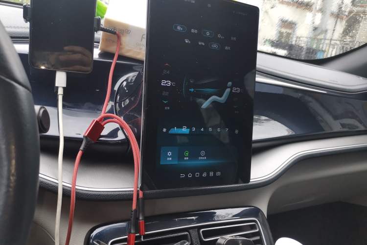 Used BYD Qin PLUS 2021 EV 500KM Luxury Model Audio And AC Panel