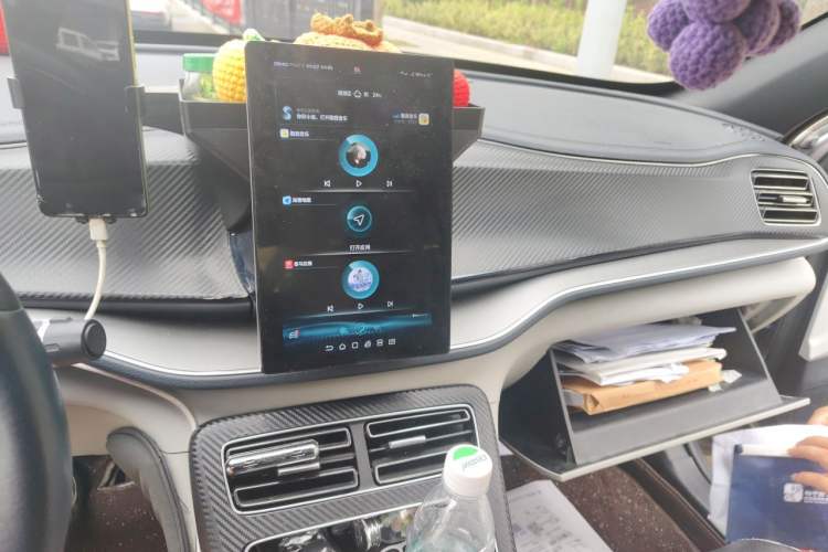 Used BYD Qin PLUS 2021 EV 400KM Luxury Model Audio And AC Panel