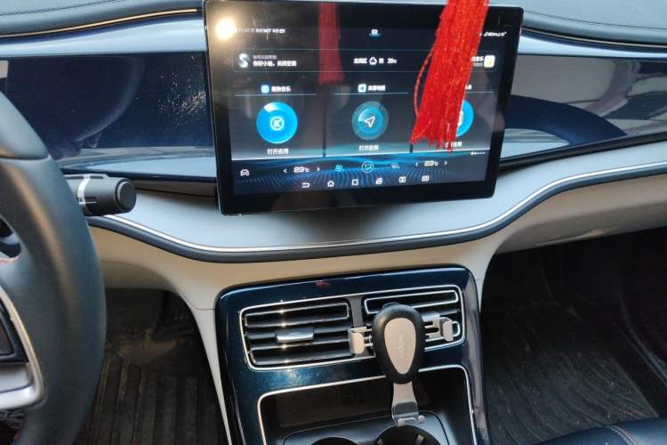 Used BYD Qin PLUS 2021 EV 500KM Luxury Model Audio And AC Panel