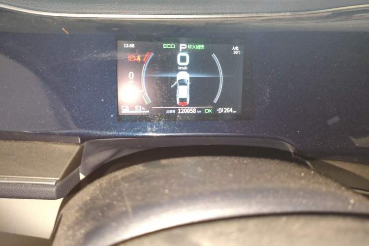 Used BYD Qin PLUS 2021 EV 500KM Luxury Model Odometer Close Up