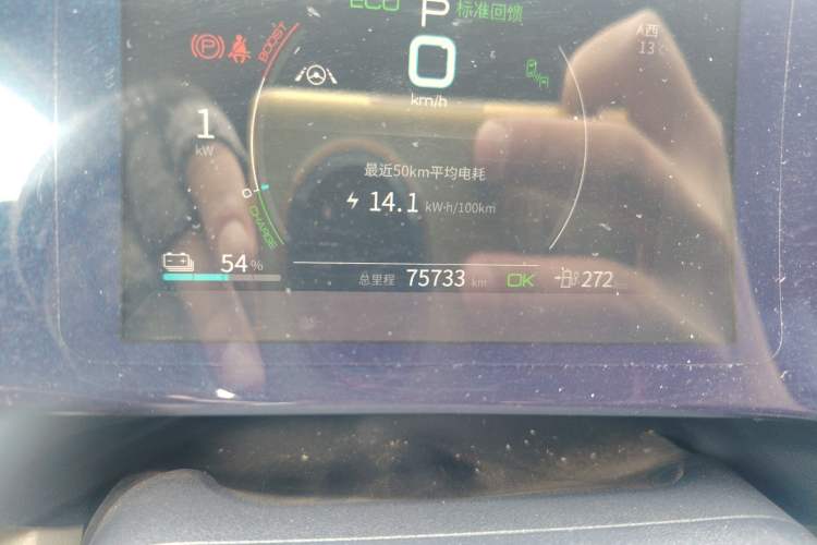 Used BYD Qin PLUS 2021 EV 500KM Premium Model Odometer Close Up