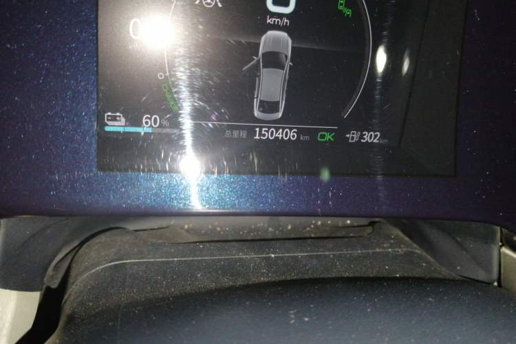 Used BYD Qin PLUS 2021 EV 500KM Premium Model Odometer Close Up
