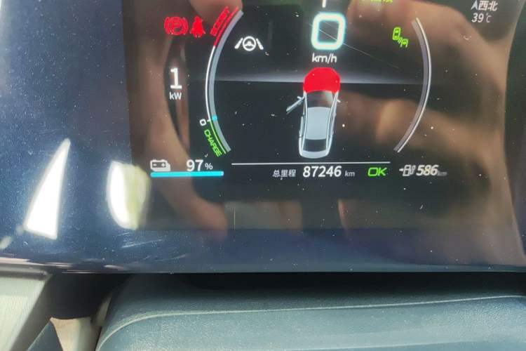 Used BYD Qin PLUS 2021 EV 600KM Flagship Model Odometer Close Up