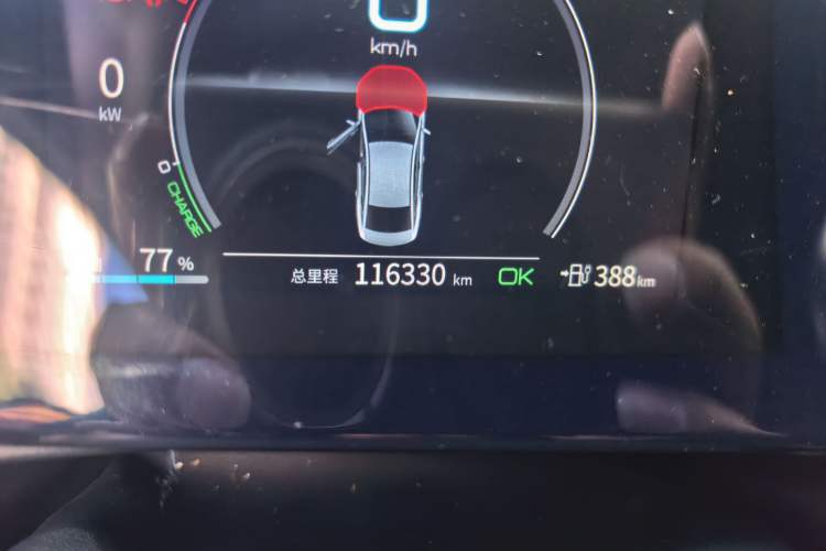 Used BYD Qin PLUS 2021 EV 500KM Luxury Model Odometer Close Up