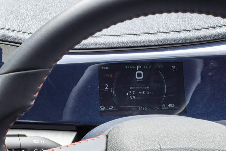 Used BYD Qin PLUS 2021 DM-i 55KM Flagship Model Odometer Close Up