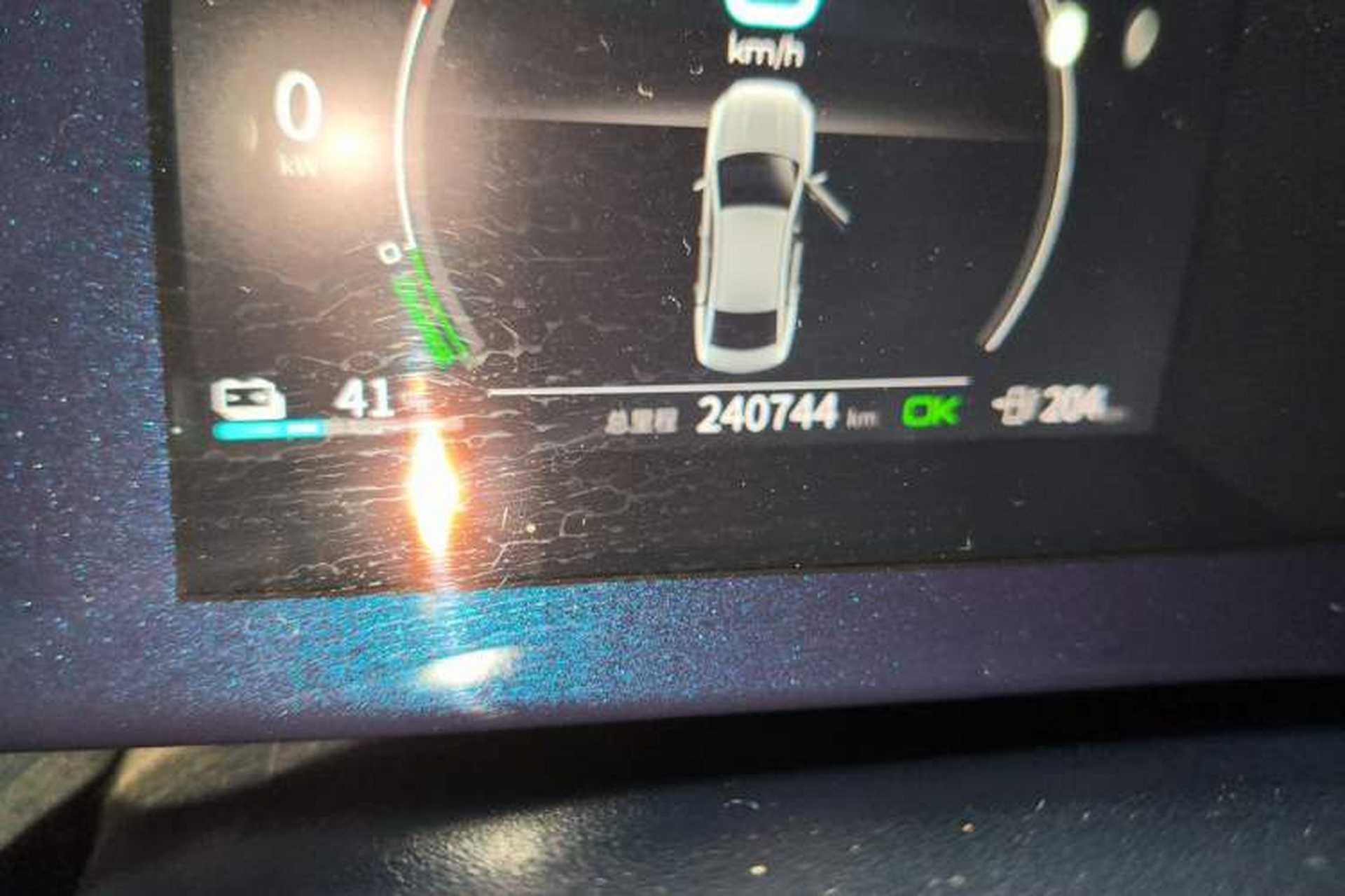 Used BYD Qin PLUS 2021 EV 500KM Luxury Model Odometer Close Up