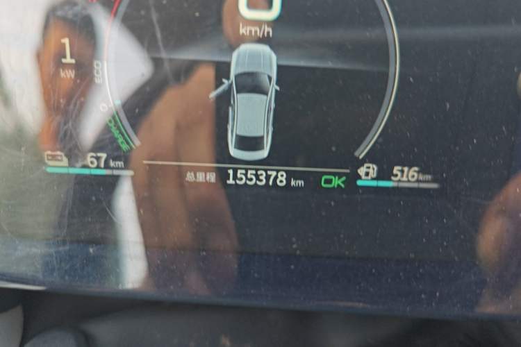 Used BYD Qin PLUS 2021 DM-i 120KM Prestige Model Odometer Close Up