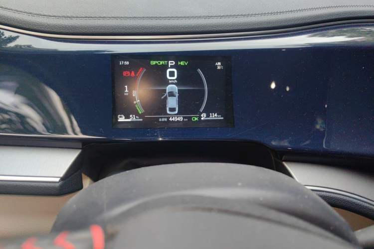 Used BYD Qin PLUS 2021 DM-i 55KM Flagship Model Odometer Close Up