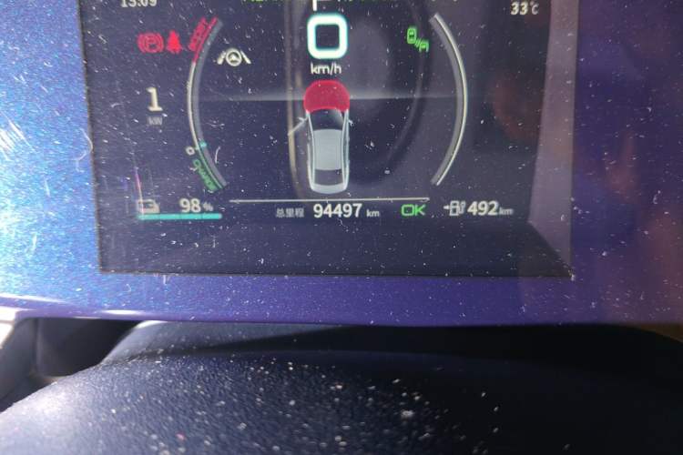 Used BYD Qin PLUS 2021 EV 500KM Premium Model Odometer Close Up