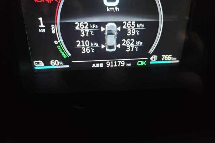 Used BYD Qin PLUS 2021 DM-i 55KM Flagship Model Odometer Close Up