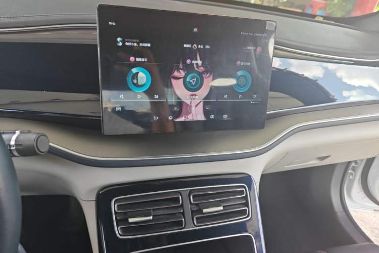 Used BYD Qin PLUS 2021 DM-i 55KM Flagship Model Audio And AC Panel