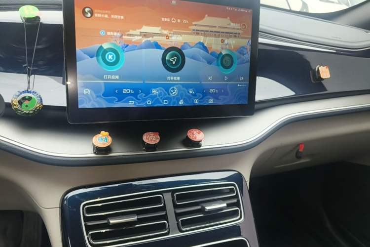 Used BYD Qin PLUS 2021 DM-i 55KM Flagship Model Audio And AC Panel