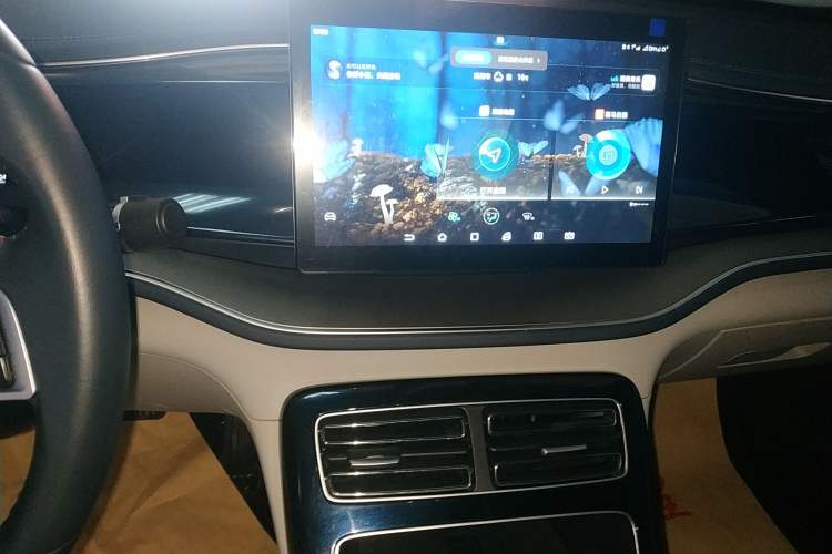 Used BYD Qin PLUS 2021 DM-i 55KM Flagship Model Audio And AC Panel