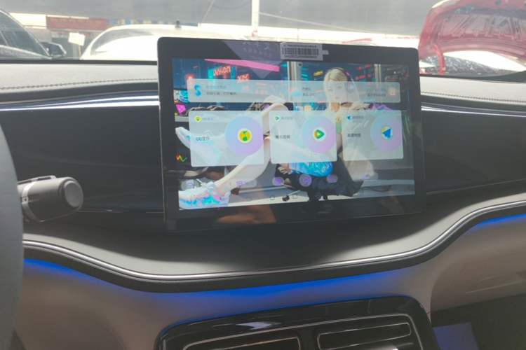 Used BYD Qin PLUS 2021 DM-i 55KM Flagship Model Audio And AC Panel