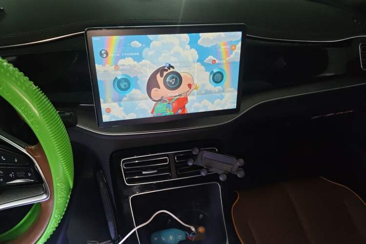 Used BYD Qin PLUS 2021 EV 600KM Flagship Model Audio And AC Panel