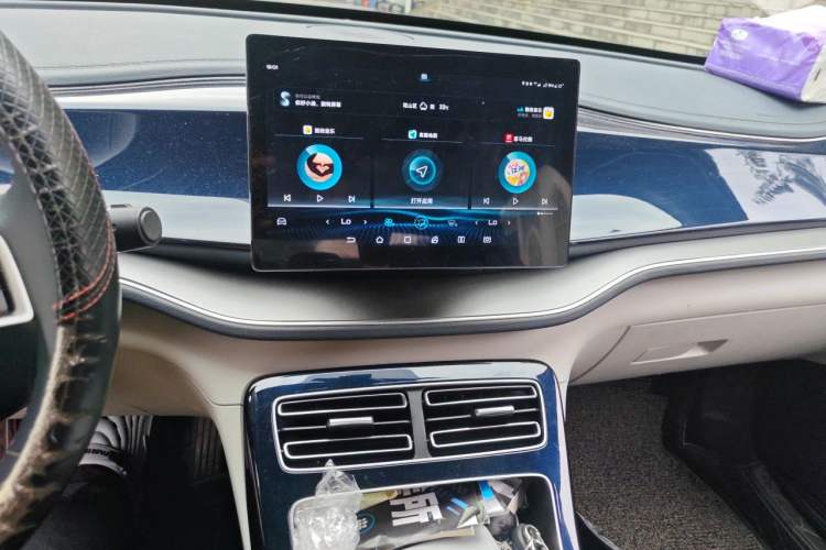Used BYD Qin PLUS 2021 DM-i 55KM Flagship Model Audio And AC Panel