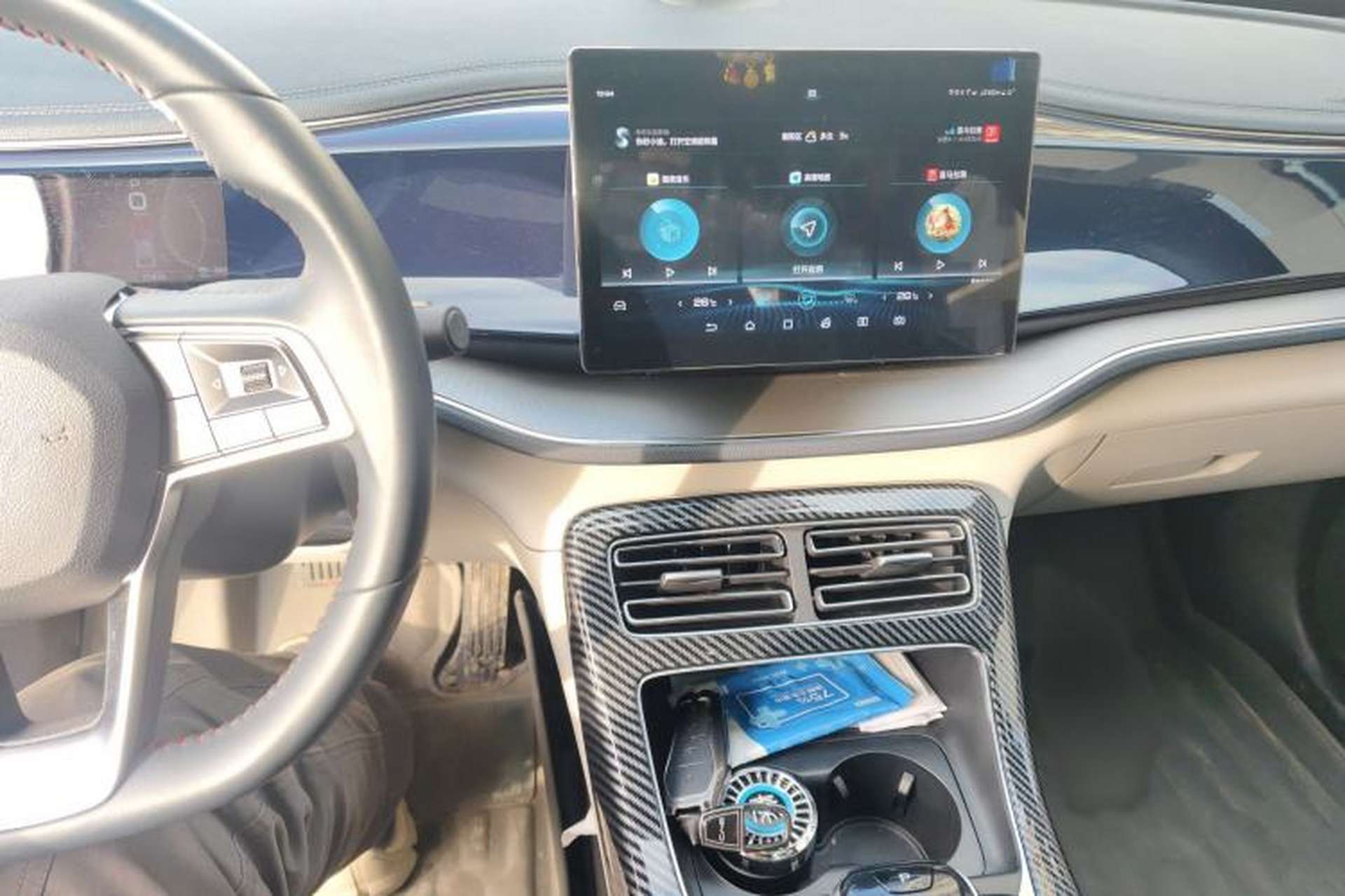 Used BYD Qin PLUS 2021 DM-i 55KM Flagship Model Audio And AC Panel