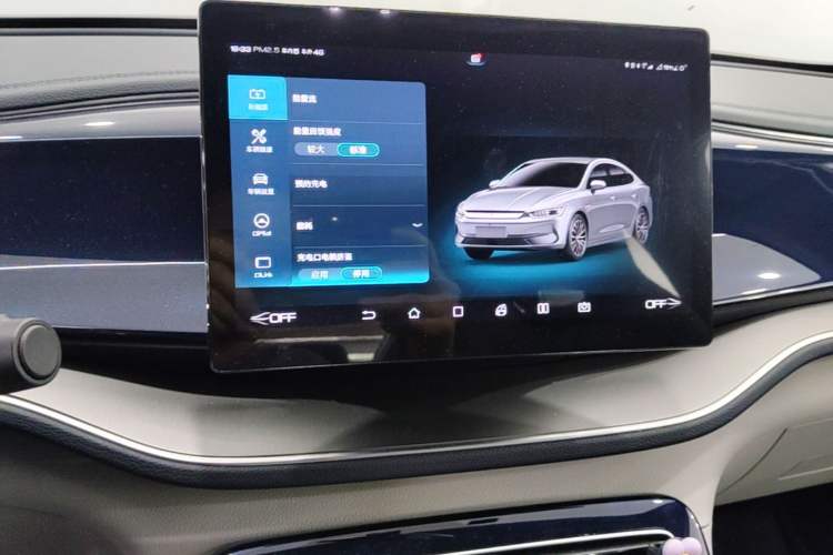 Used BYD Qin PLUS 2021 EV 400KM Luxury Model Audio And AC Panel